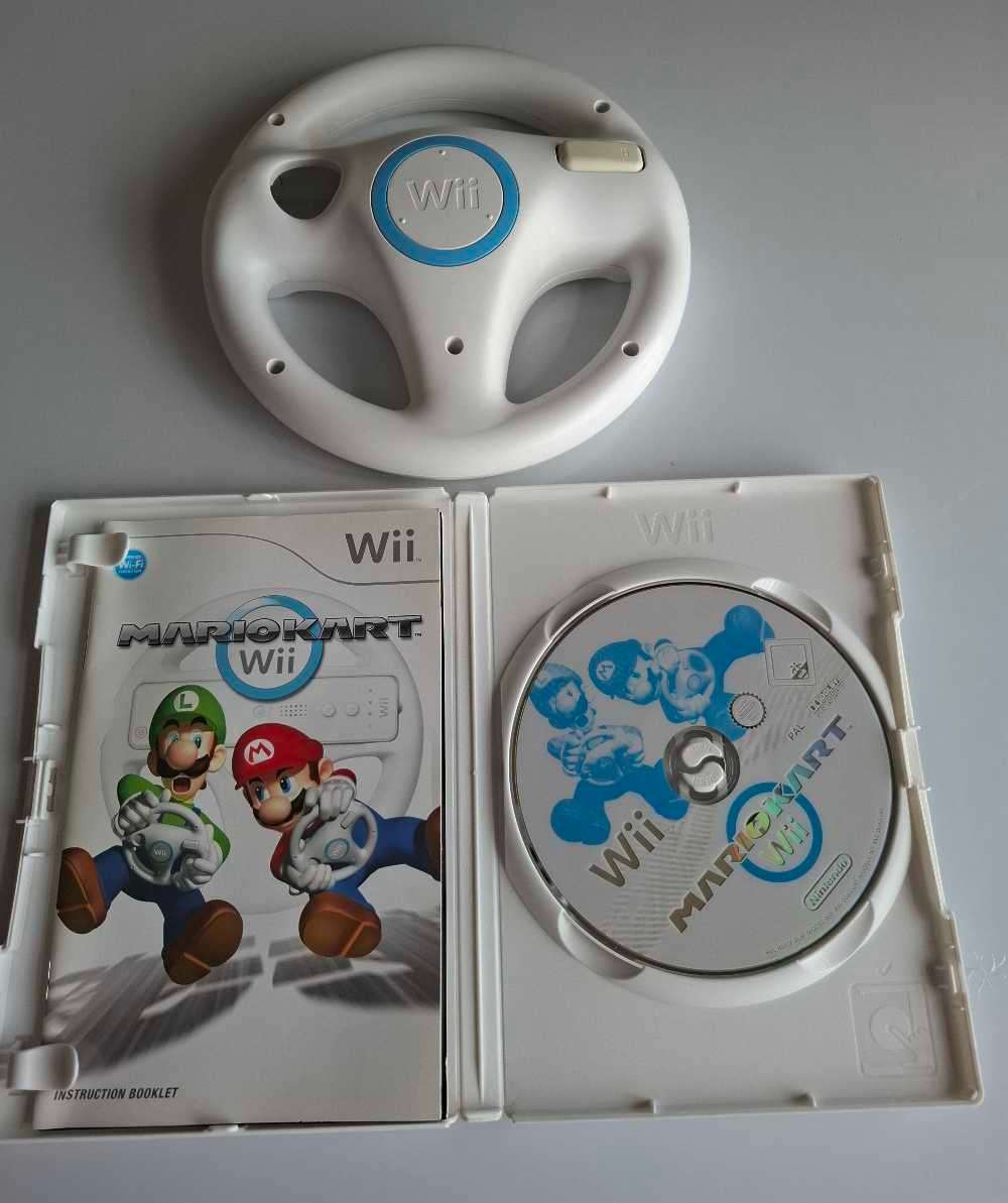 Mario Kart +Steering Wheel Nintendo Wii Pal
