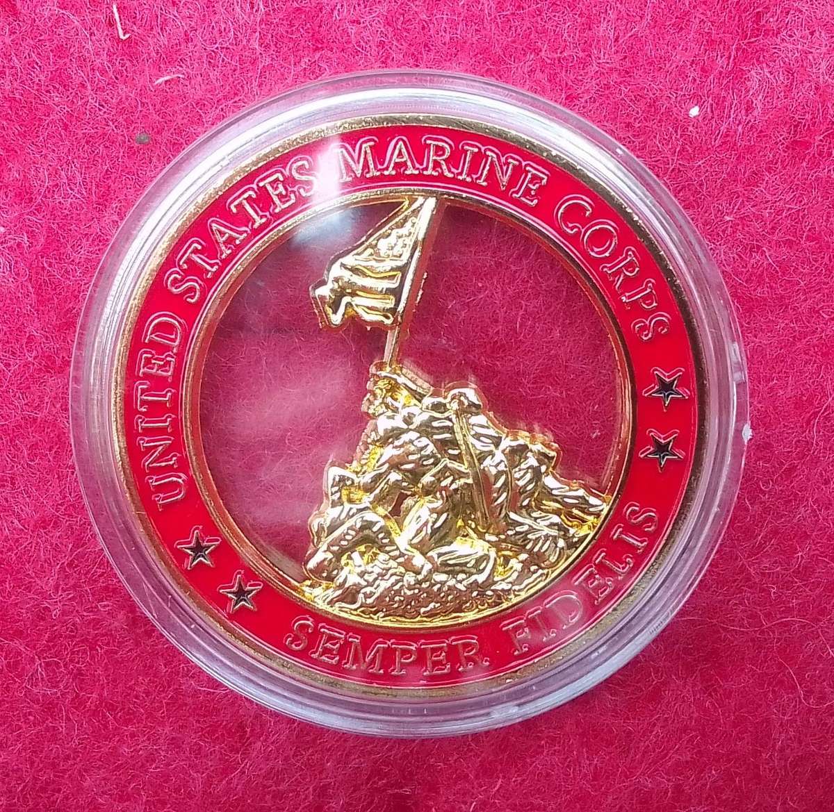 US Marine Corps Challenge coin ( raising flag )