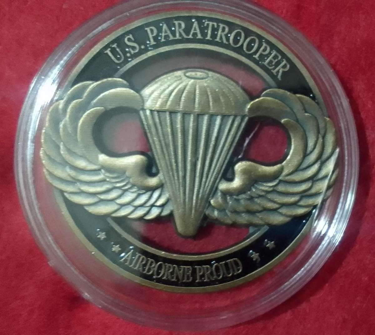 US Paratrooper challenge coin ( black )