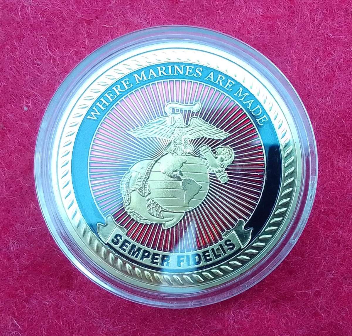 US Marine Corps Veterans Challenge coin ( golden  )