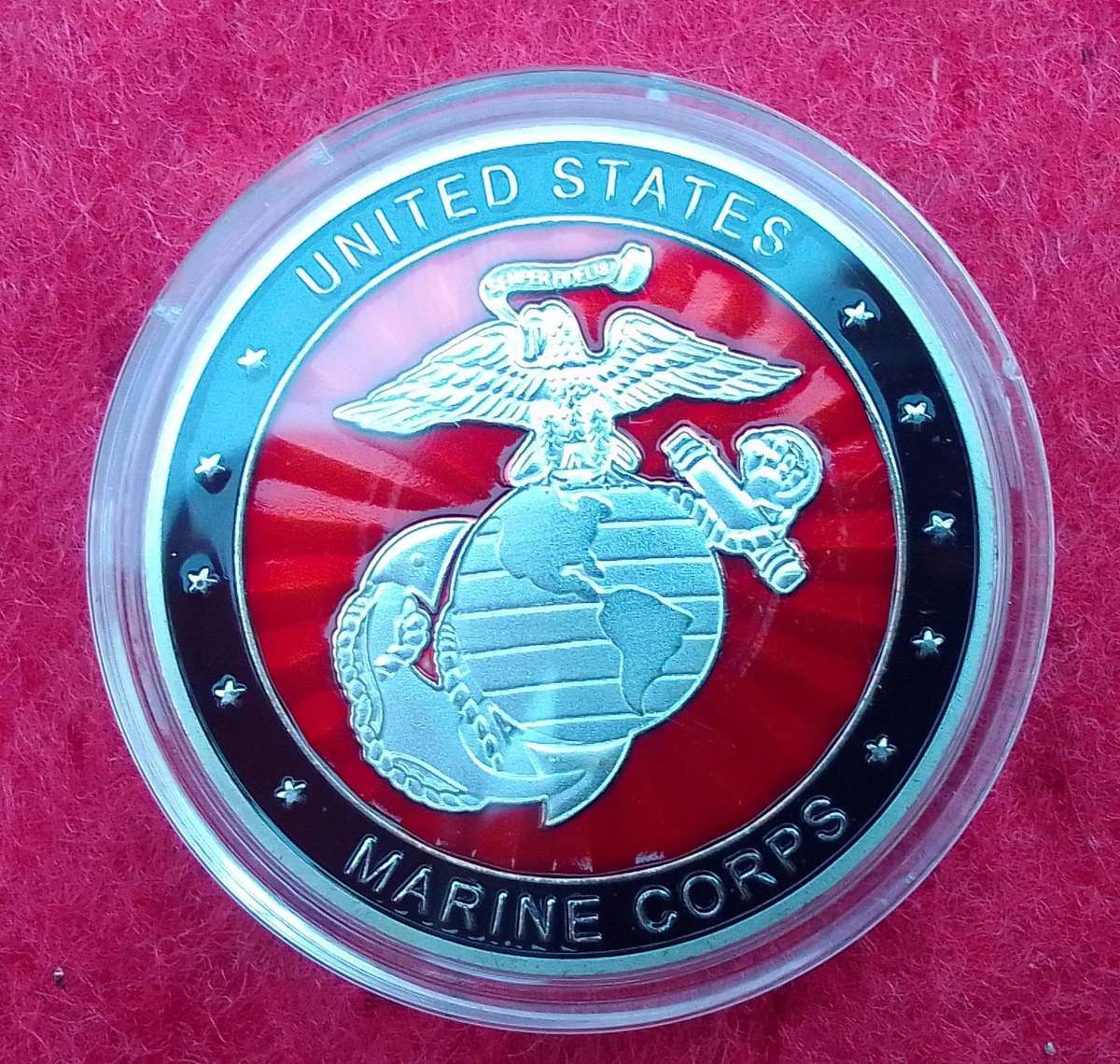 US Marine Corps Creed challenge coin ( silver )