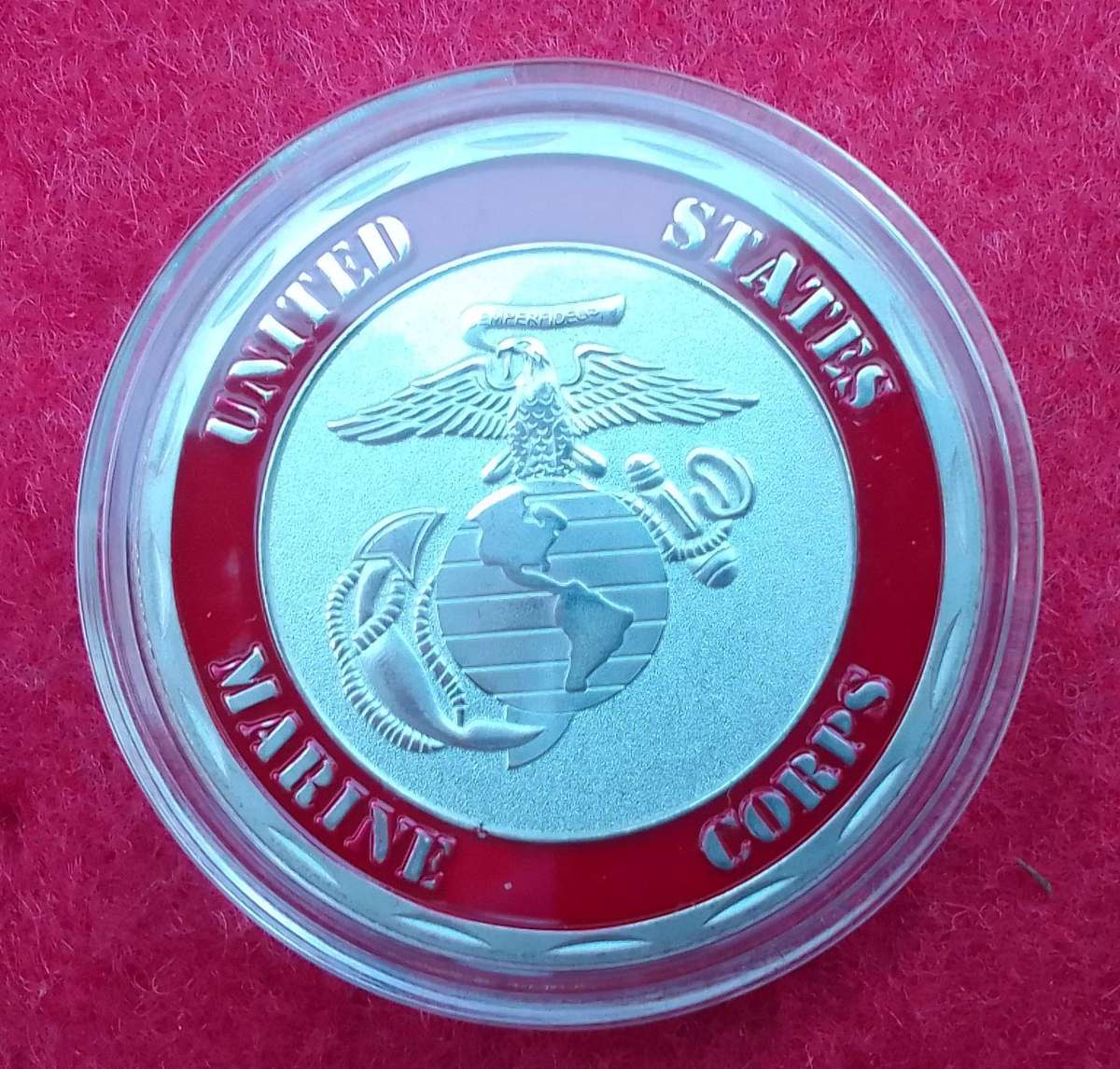 US Marine Corps Veterans Challenge coin ( silver )