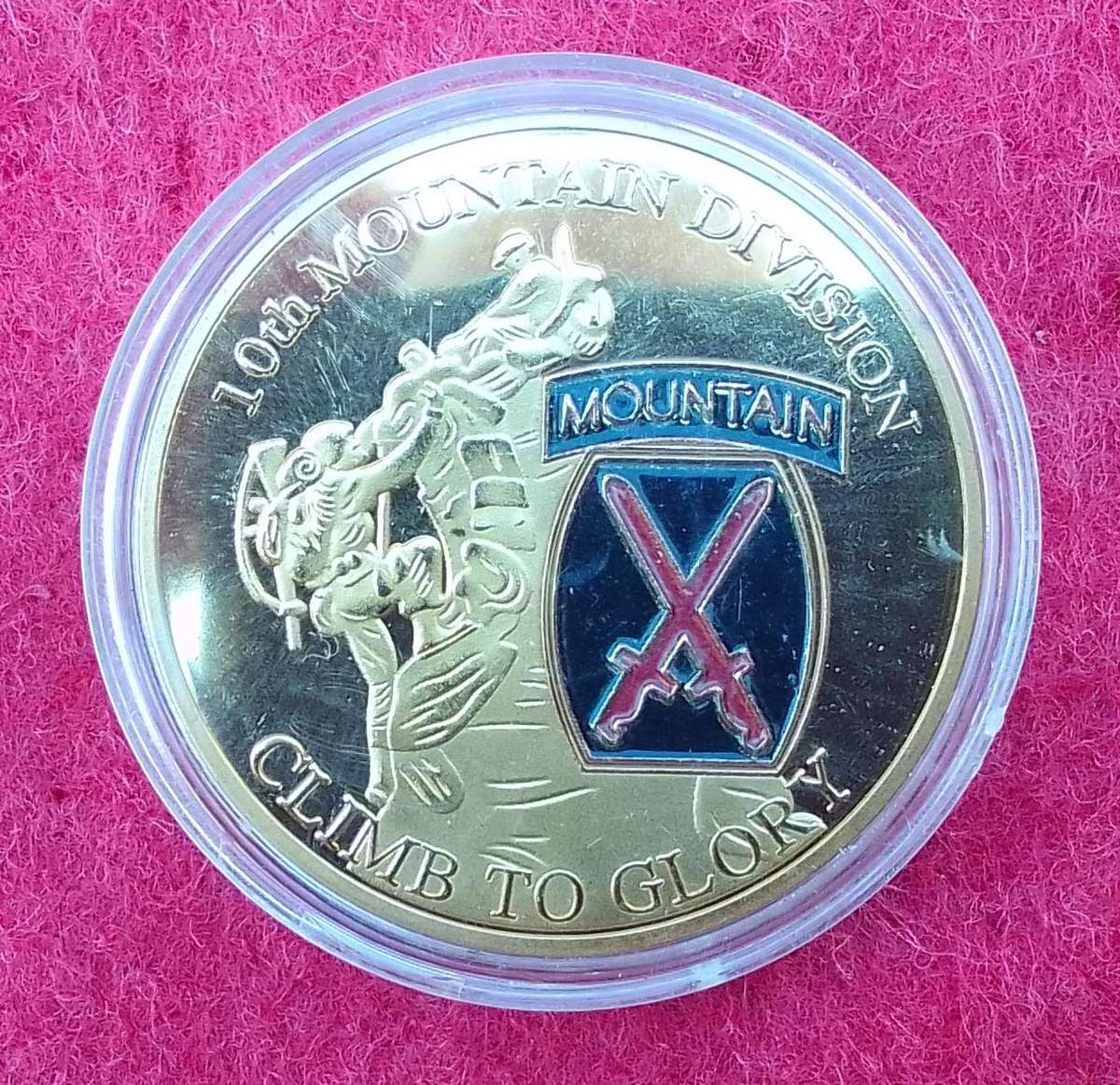 United States Army 10th Mountain Division challenge coin