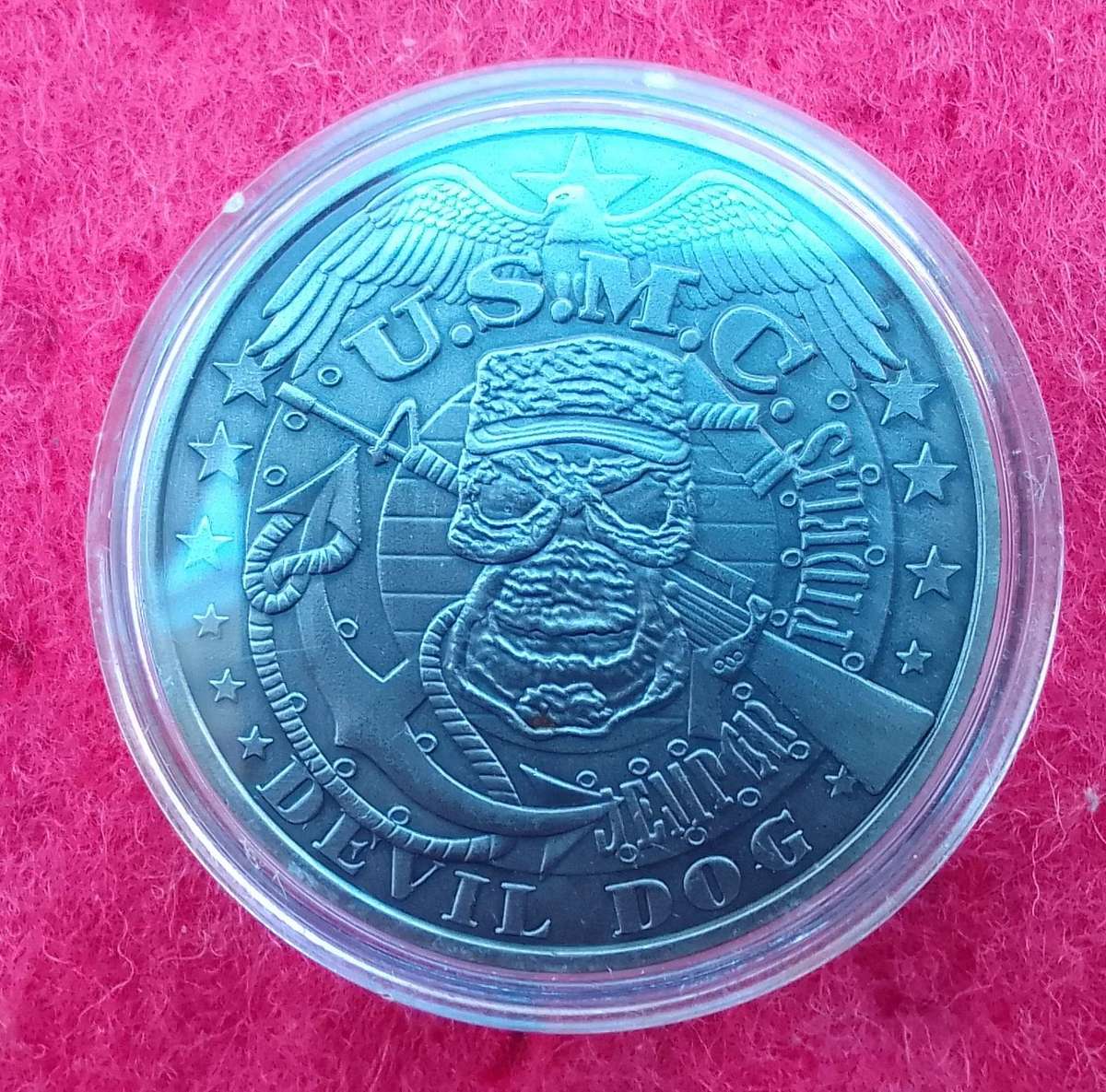 US Marine Corps  Challenge coin  ( Devil Dog )