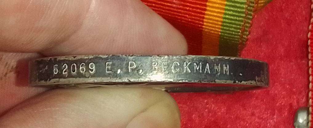 SET OF 4 X WW11 MEDALS BELONGING TO 62069 EP BECKMANN