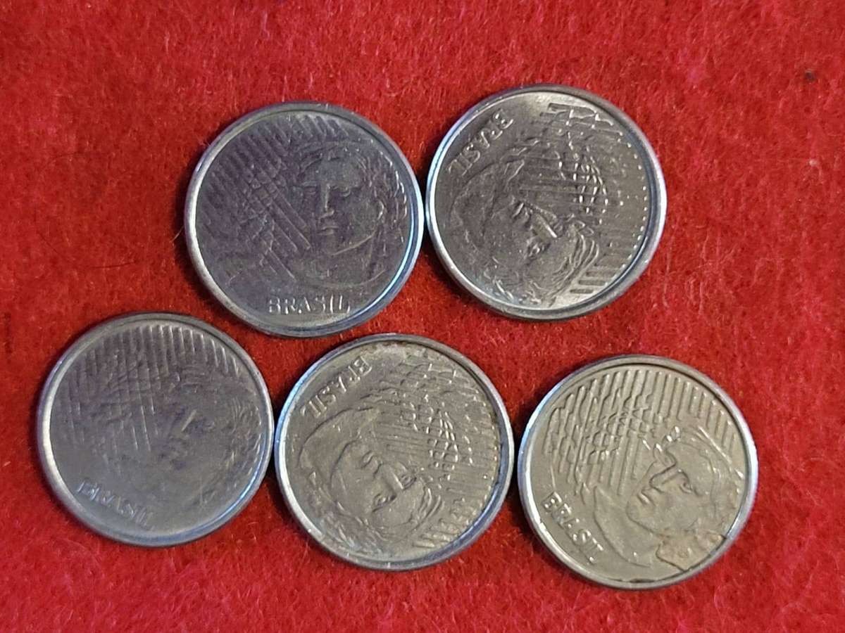 Brazil5 centavos  1994 ,1995 ,1995 ,1996 ,1997   COINS