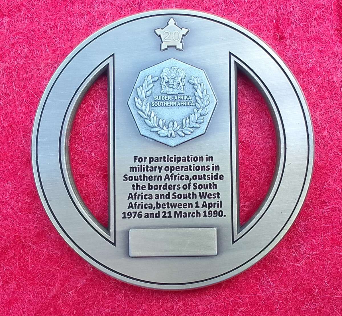 SOUTHERN AFRICA MEDAL MEDALLION