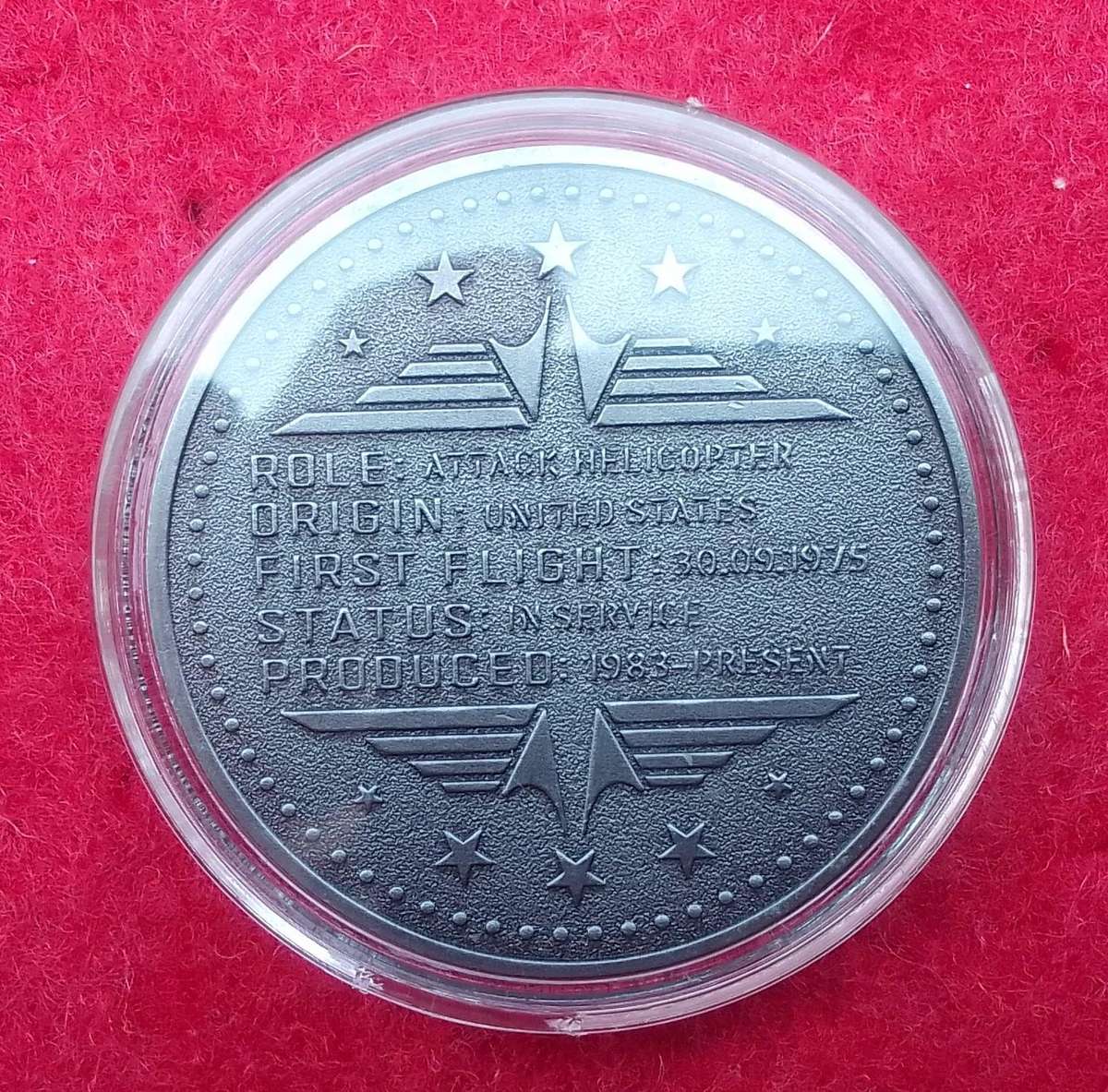 AH-64D Apache Helicopte Challenge coin