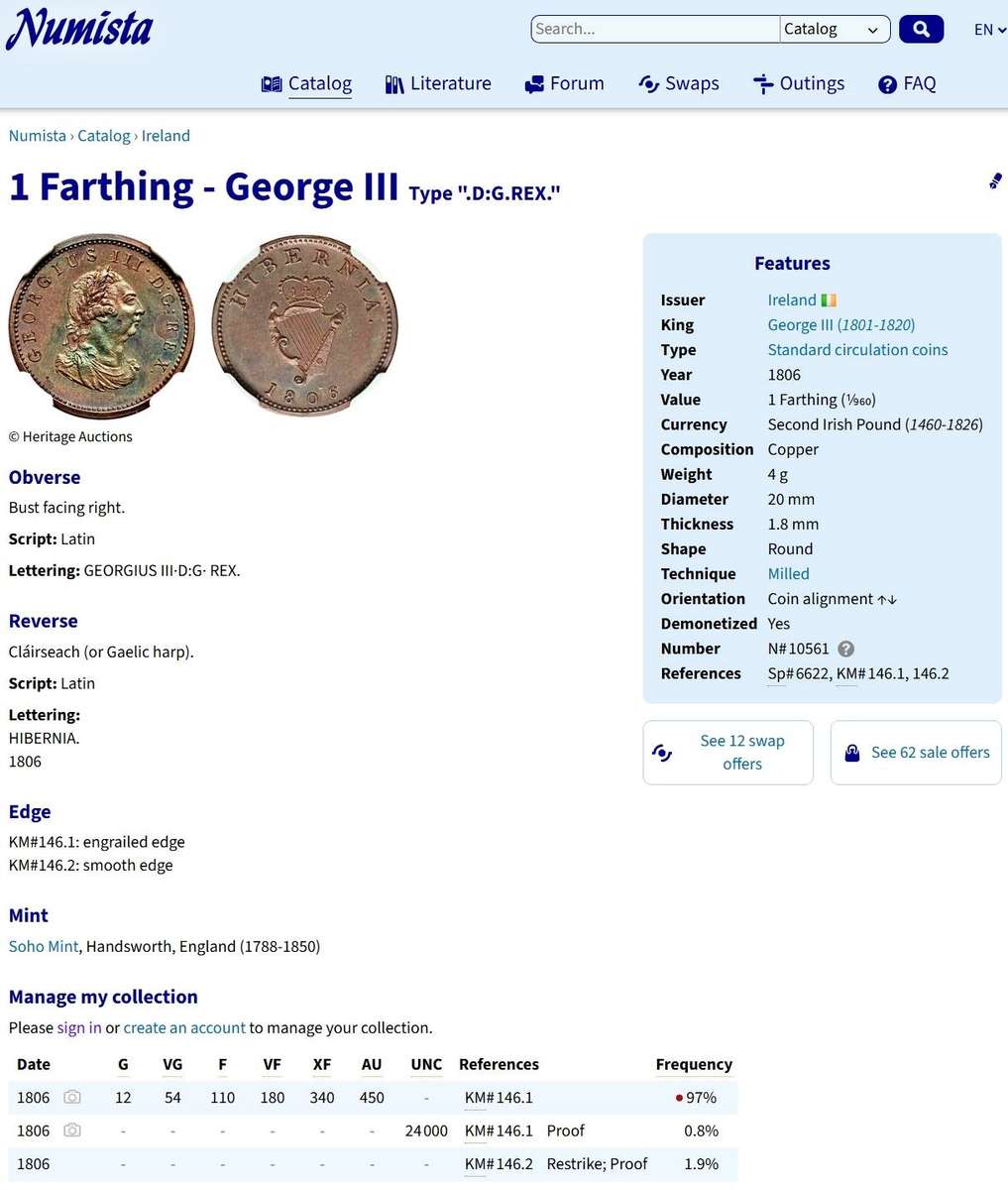1806IRELAND 1 FARTHING