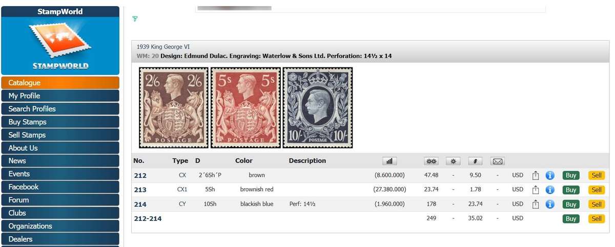 GREAT BRITAIN 1939 10/- Dark Blue. The scarce value in very fine unmounted mint codition.