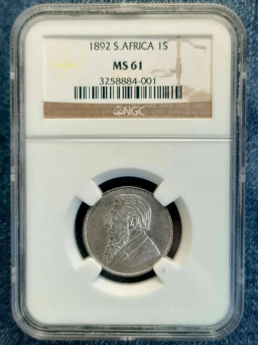 1892.!! Paul Kruger 1-Shilling!! R1 Start!! Mint State!!-Ultra Rare in this condition!!