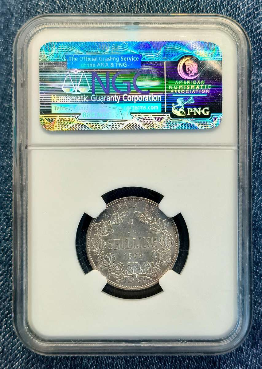 1892.!! Paul Kruger 1-Shilling!! R1 Start!! Mint State!!-Ultra Rare in this condition!!