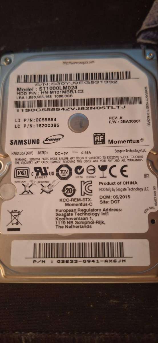 2.5"Hard drives