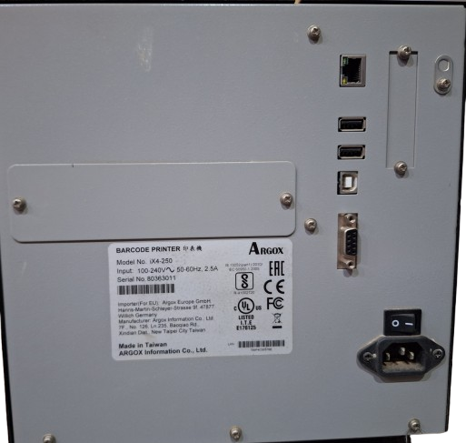 Argox iX4-250 PRO Industrial Barcode and Label Printer with USB, USBHOST, Serial & Ethernet Connect