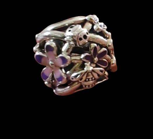 Pandora Purple Daisy Filigree charm