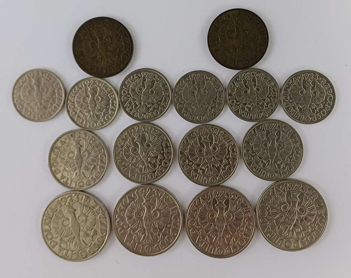 Poland 1923 5,10.20 & 50 Groszly coins