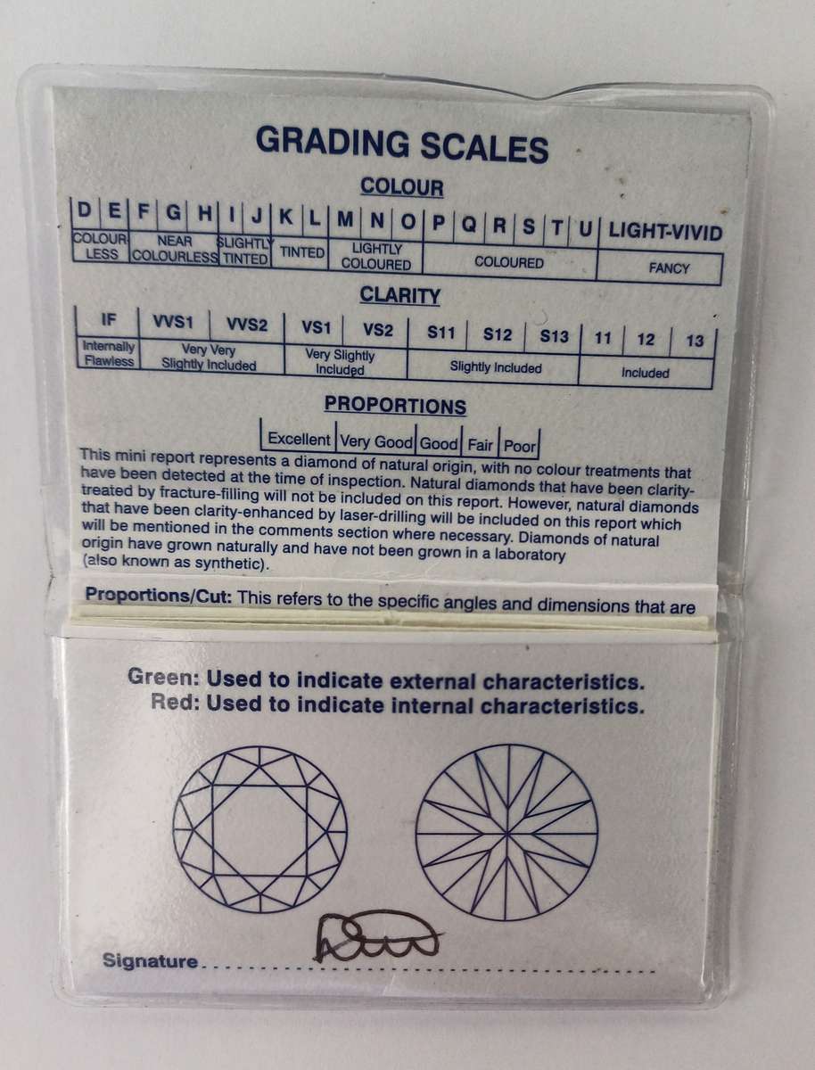 Graded 0.364ct Round Brilliant Diamond VS1 Colour L