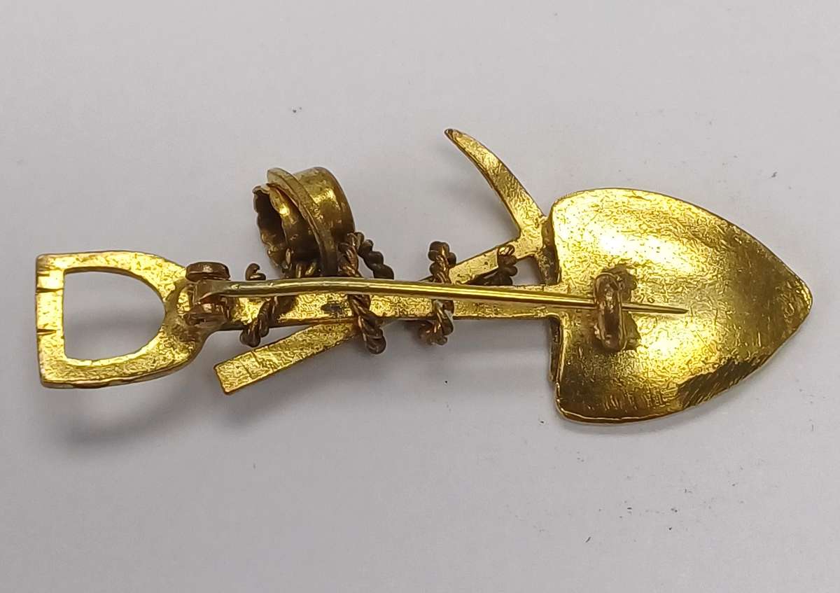 South Africa Gilded Miners Brooch