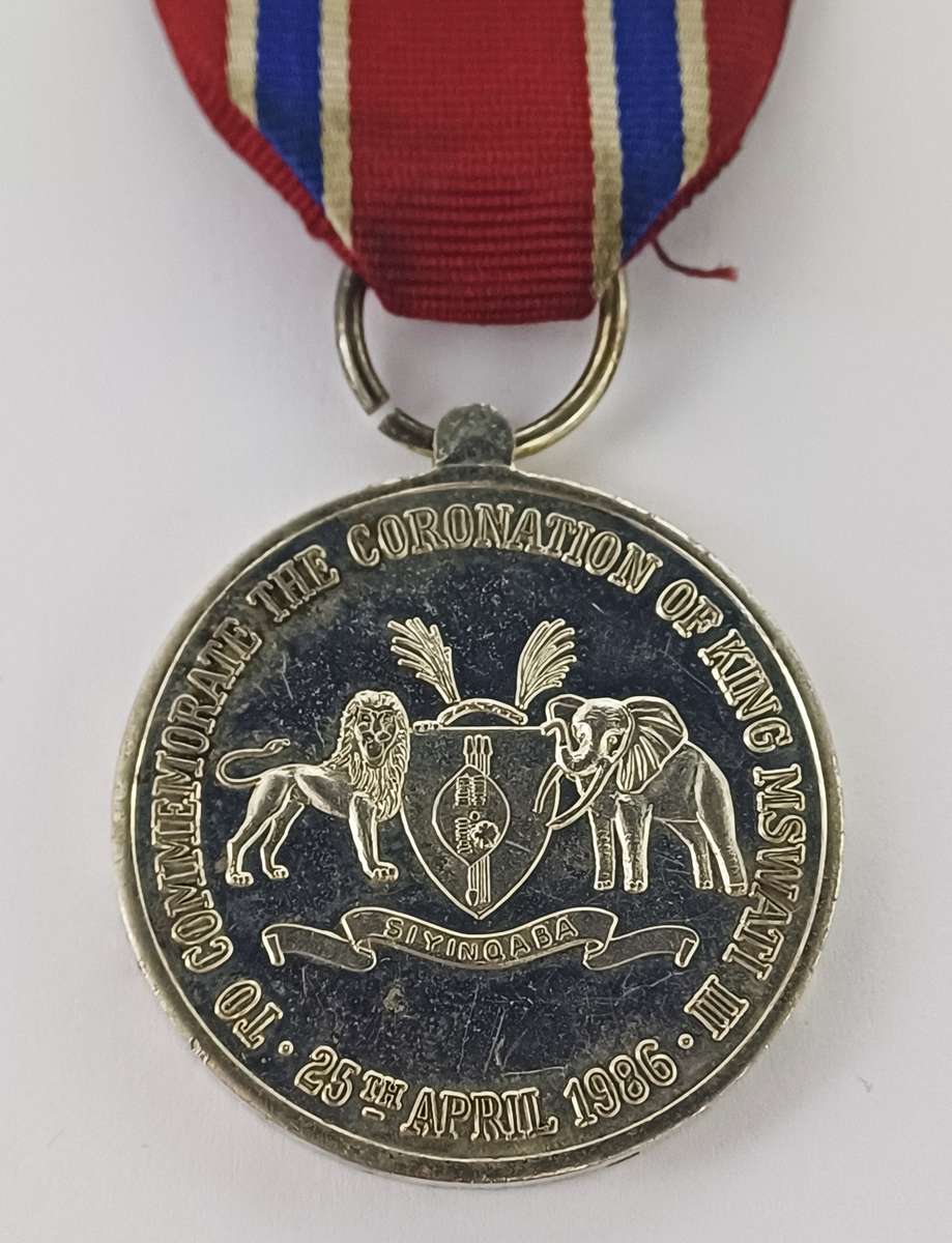 Swaziland King Mswati III Coronation Medal 1986