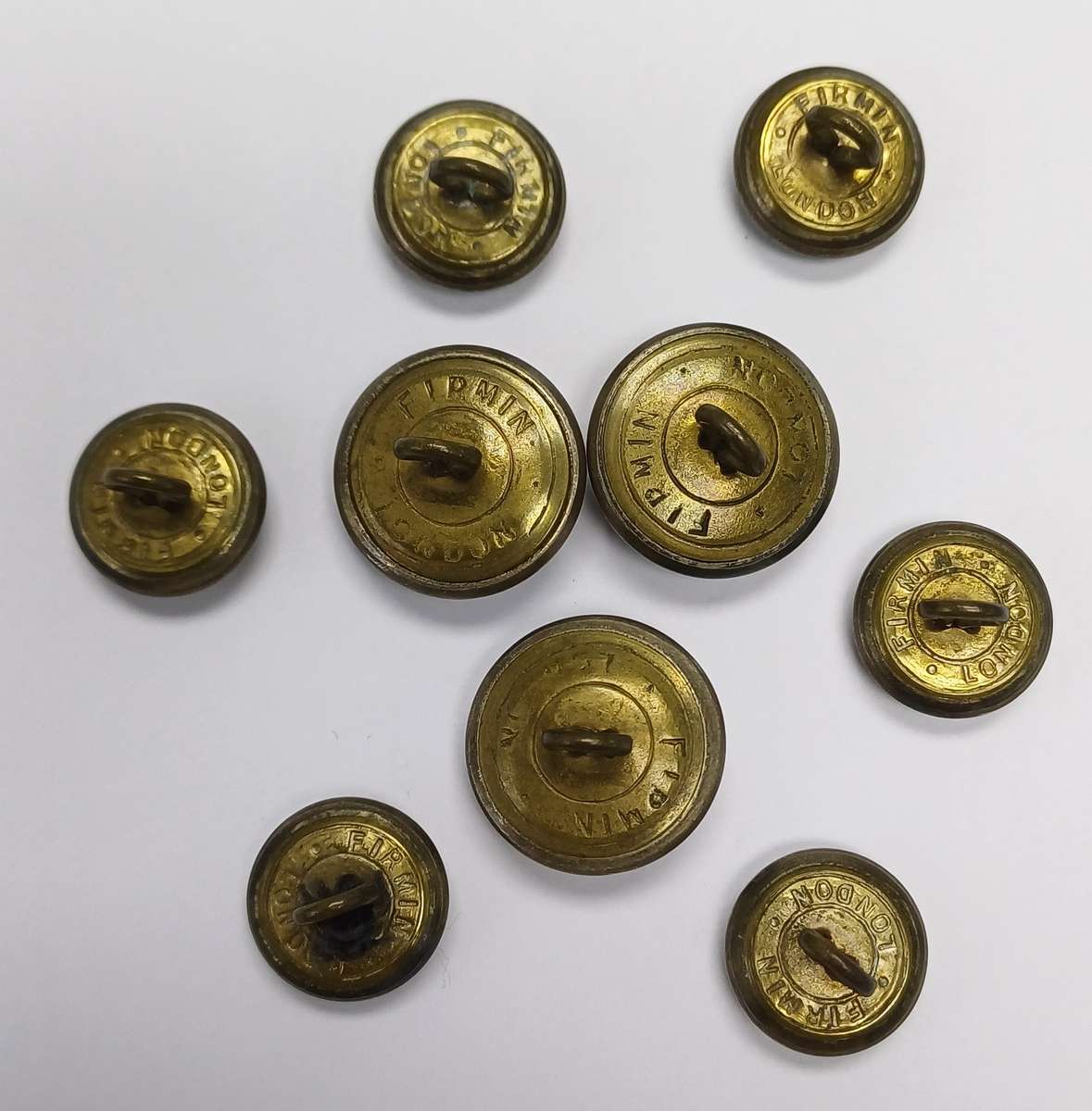 Rhodesian African Rifles Firmin metal buttons X 9