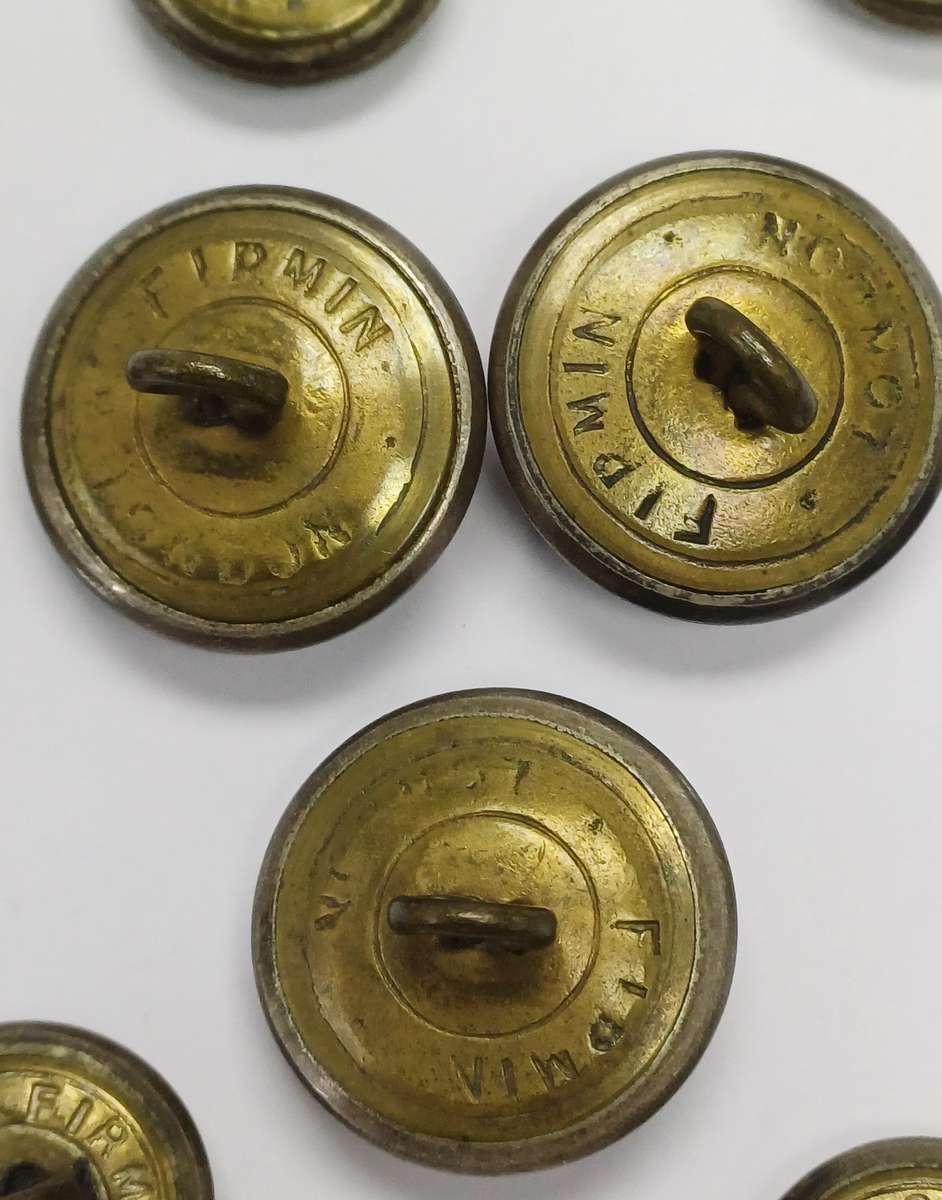 Rhodesian African Rifles Firmin metal buttons X 9