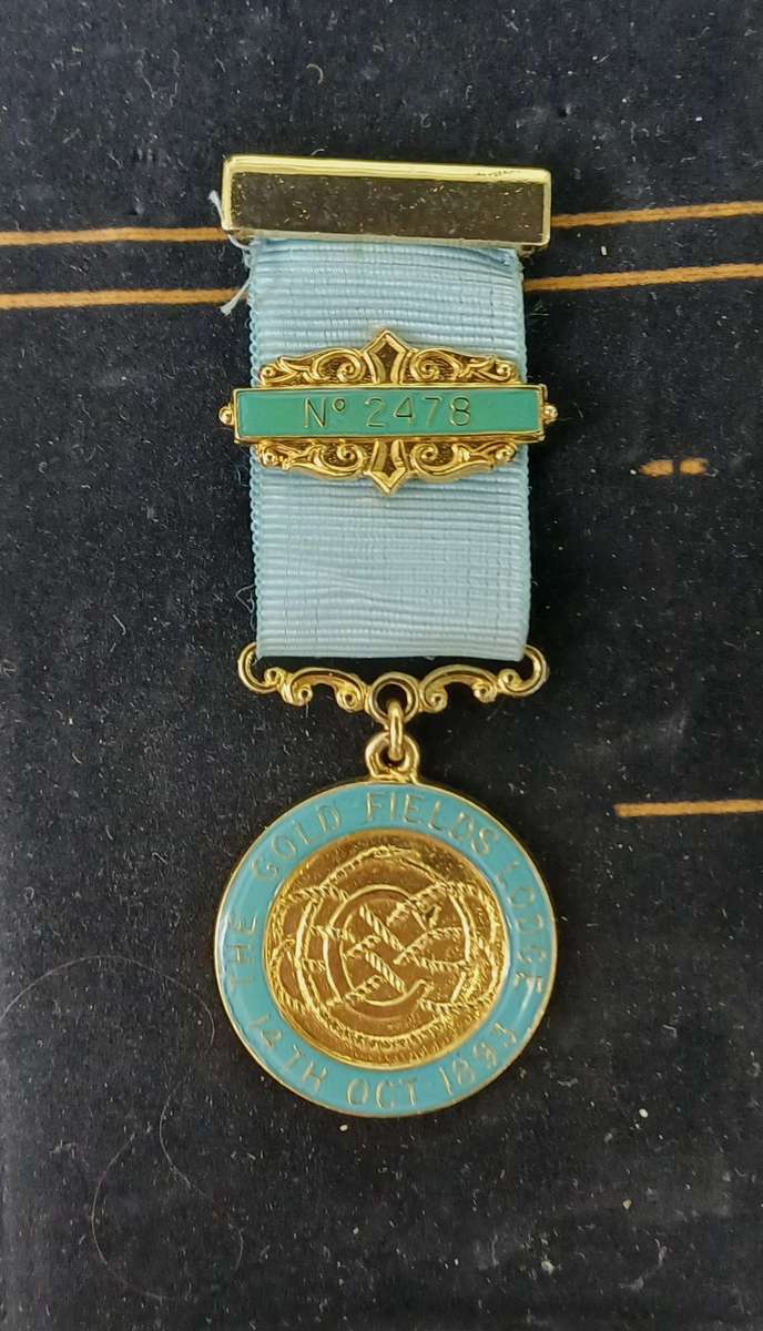 The Gold Field Lodge Masonic Jewel