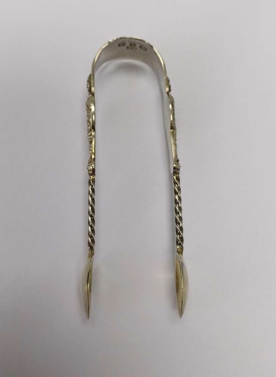 Boer War Period Silver Sugar Tongs with British Soldiers