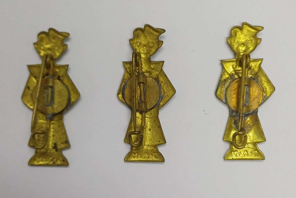 Group of three WW2 SA Navy Sailor Sam Patriot Badges