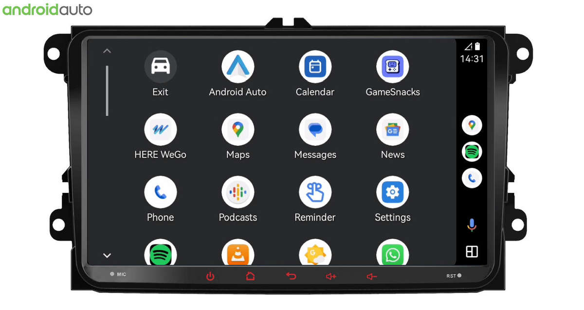 Blackspider BSVW9A Golf 5/6 Wireless Apple CarPlay Android Auto Radio FREE CAM