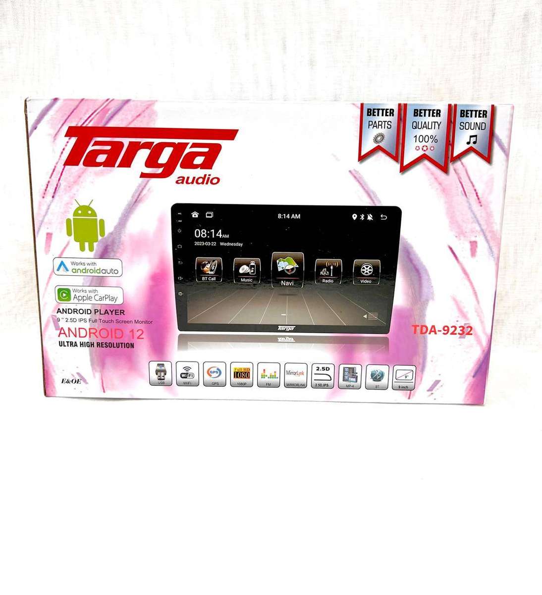 Targa TDA9232 9 Media Player with Android 12/Carplay