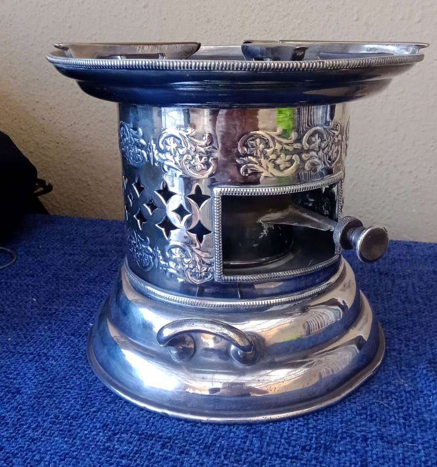 Deluxe Bradleigh Plate Sheffield vintage EPNS A1 Quality Silver plated primus stove.
