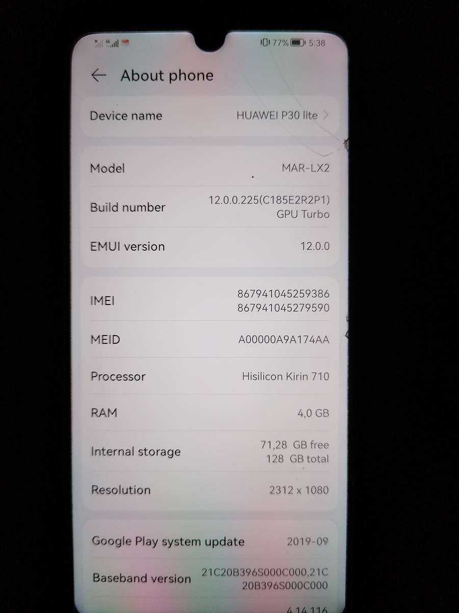 Huawei P30 Lite mint Condition