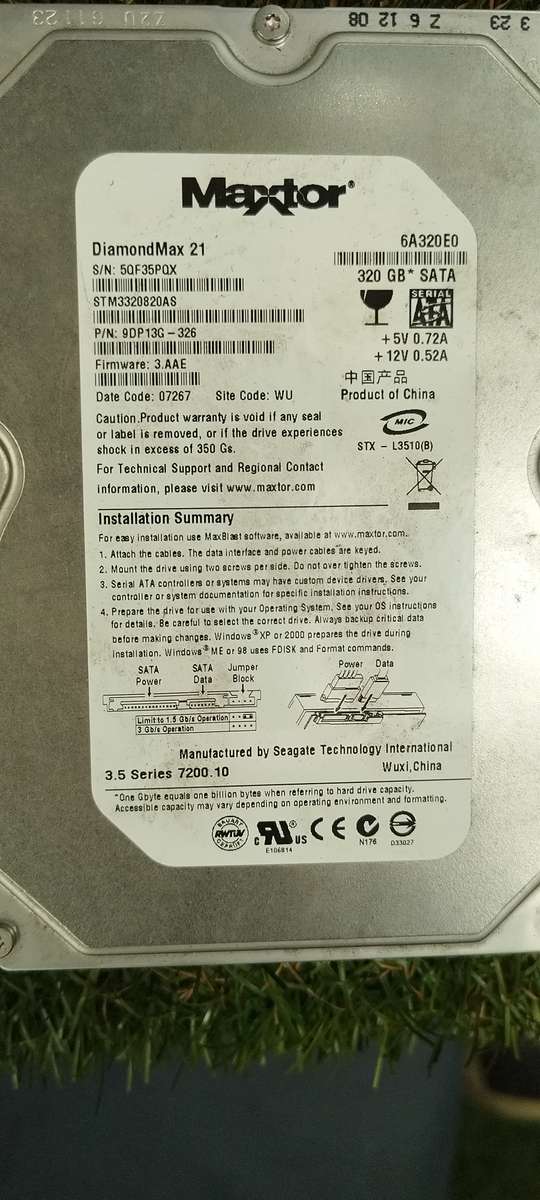 Lot of Three 3.5 Sata drives (working)