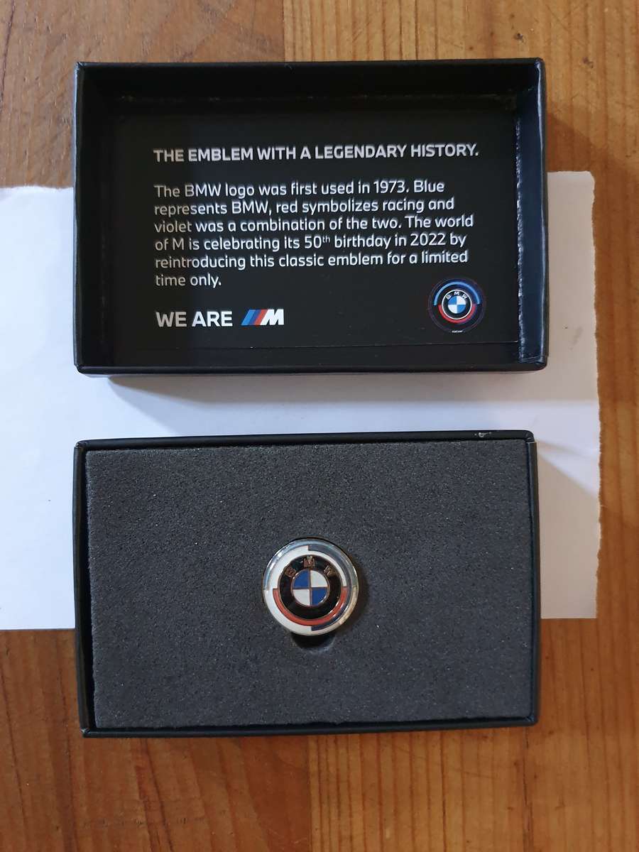 BMW M 50th Anniversary Logo Magnetic Pin Badge - Reduced to clear!