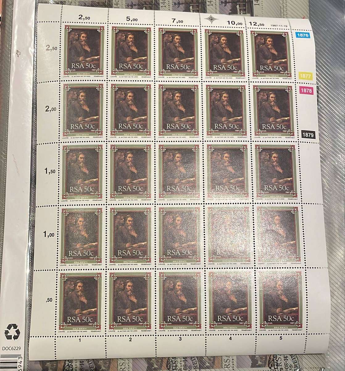 RSA 30 FULL SHEETS AS PER IMAGES VF CONDITION