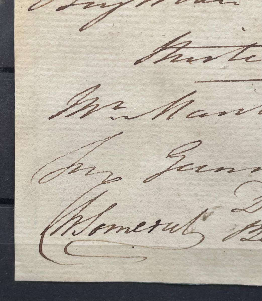 CGH - 1812 LORD CHARLES SOMERSET SIGNED w. COA LETTER FRONT BRIGHTON TO LONDON CDS