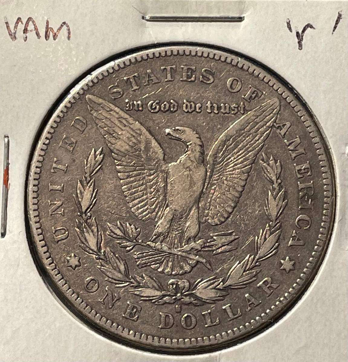 USA - 1878 MORGAN DOLLAR WITH VAM 7 TAIL FEATHERS VARIETY - 7 TF VAM-163