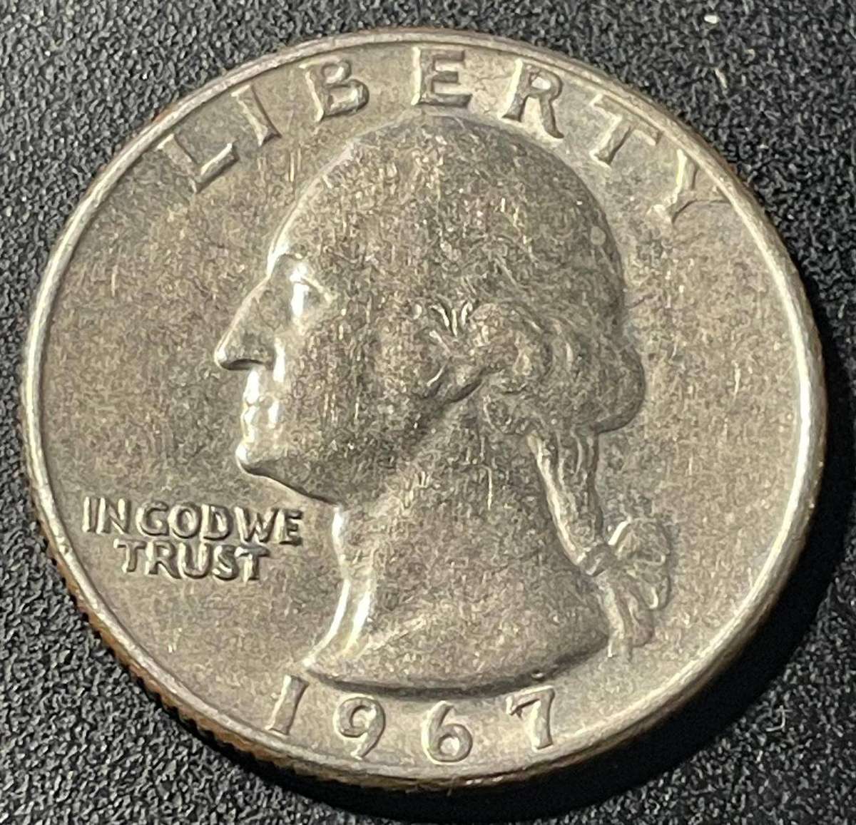 USA - 1967 QUARTER DOLLAR FINE USED