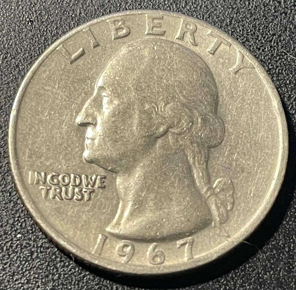 USA - 1967 QUARTER DOLLAR FINE USED [2]