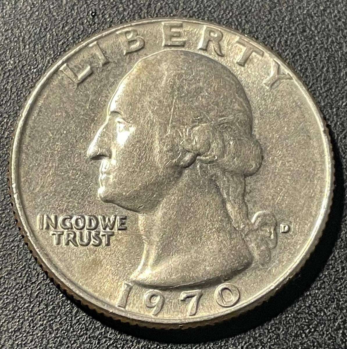 USA - 1970D QUARTER DOLLAR FINE USED [3]