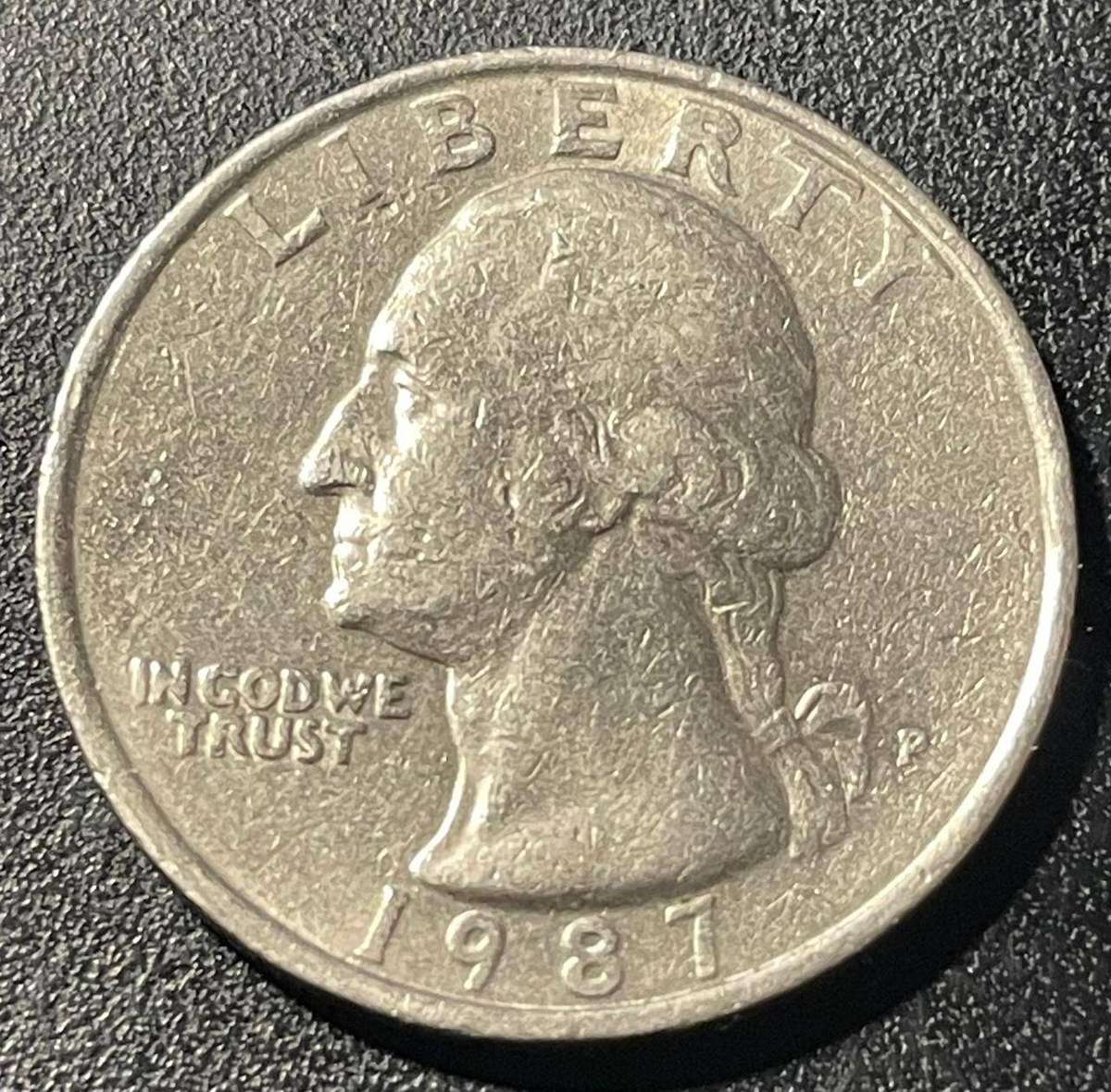 USA - 1987 QUARTER DOLLAR FINE USED