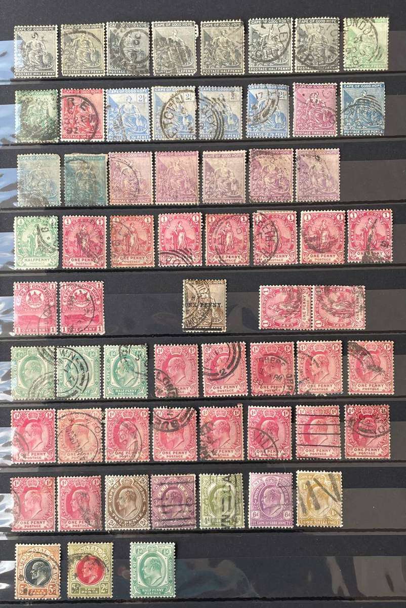 CGH - ONE PAGE OF QV & KEVII SINGLES MAINLY USED SOME MH