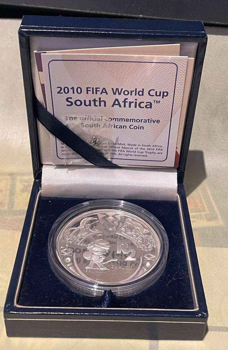2010 FIFA WORLD CUP SOUTH AFRICA R2 CROWN STERLING SILVER PROOF COIN