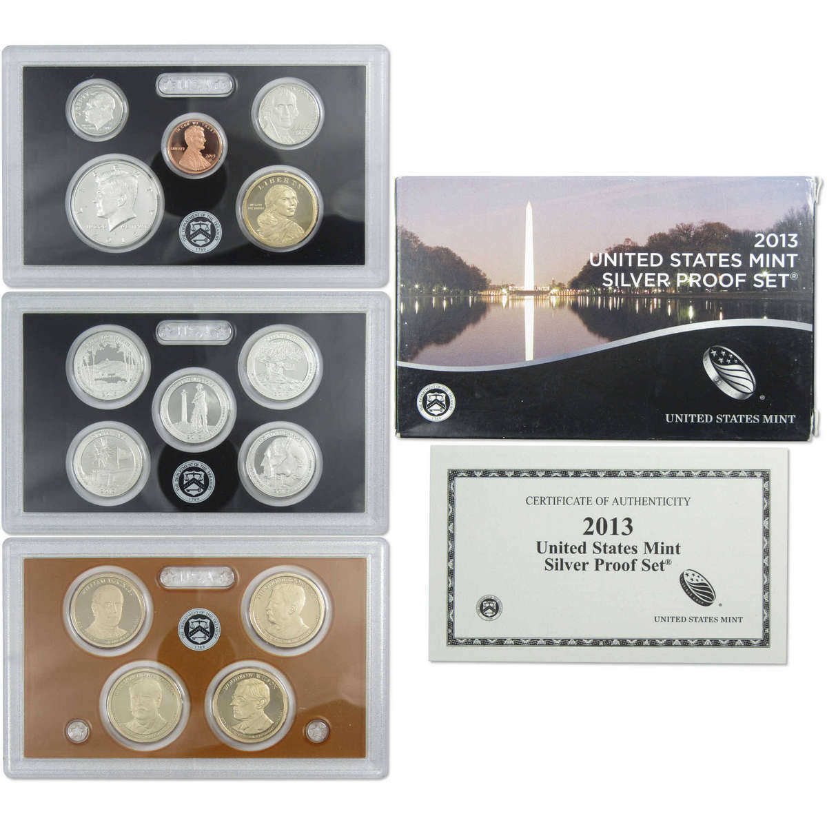 2013 Silver Proof Set U.S. Mint Original Government Packaging OGP COA