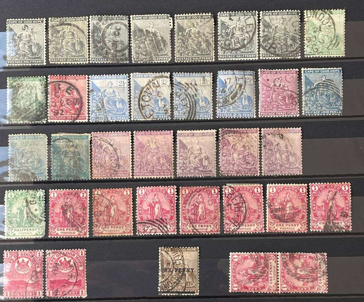 CGH - ONE PAGE OF QV & KEVII SINGLES MAINLY USED SOME MH