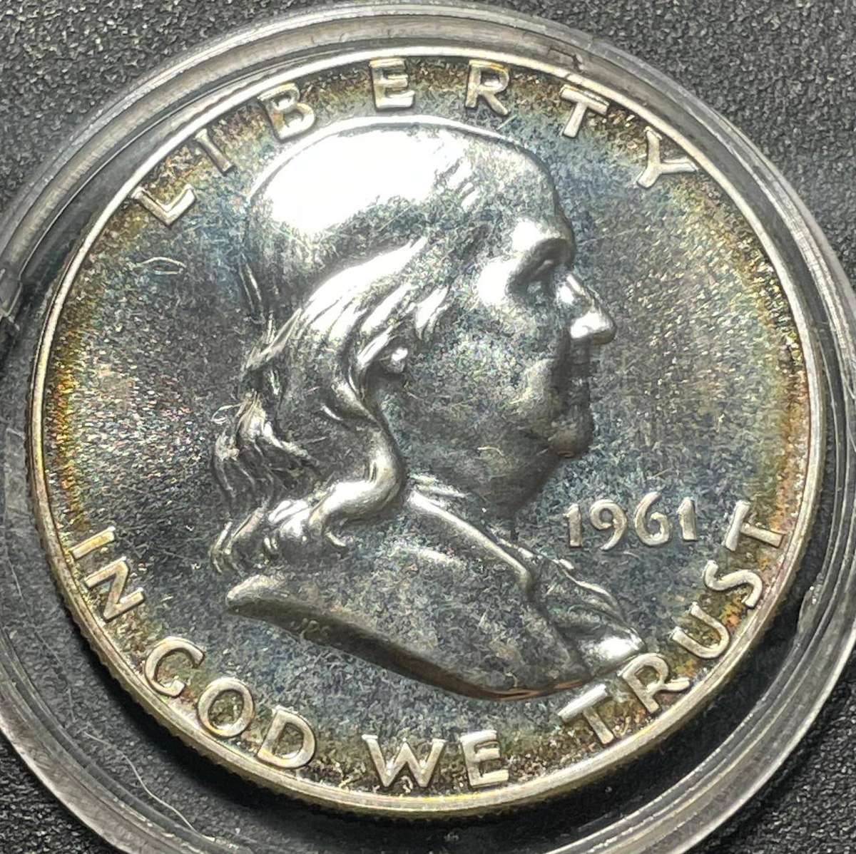 1961 FRANKLIN HALF DOLLAR 50C PROOF SILVER COIN - FROM PROOF SET