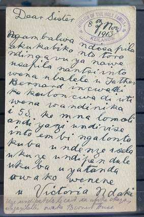 1913 CGH BOLO PC - XHOSA WRITTEN PC FROM KEILANDS MISSION STUTTERHEIM REGION CGH