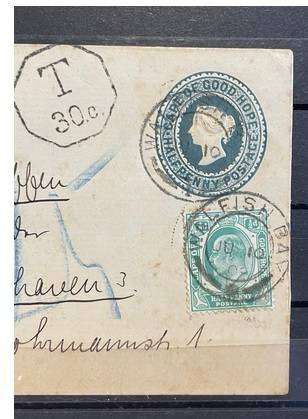 CAPE OF GOOD HOPE COVER - WALFISH BAY TO CUXHAVEN GERMANY KEVII 1908