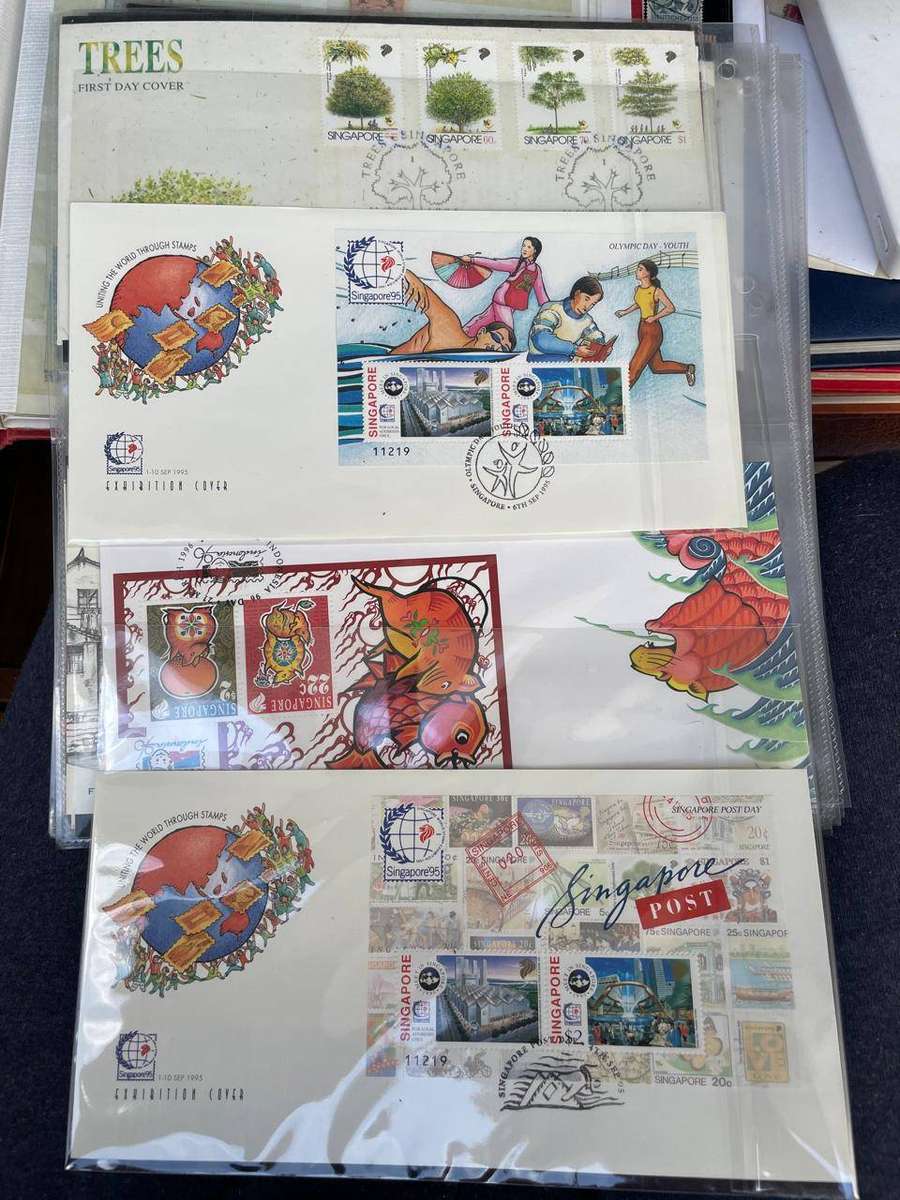 SINGAPORE - 31 X FDC'S FROM 1995 & 1996 EXHIBITION 95 & ZODIAC SERIES + SINO RELATIONS