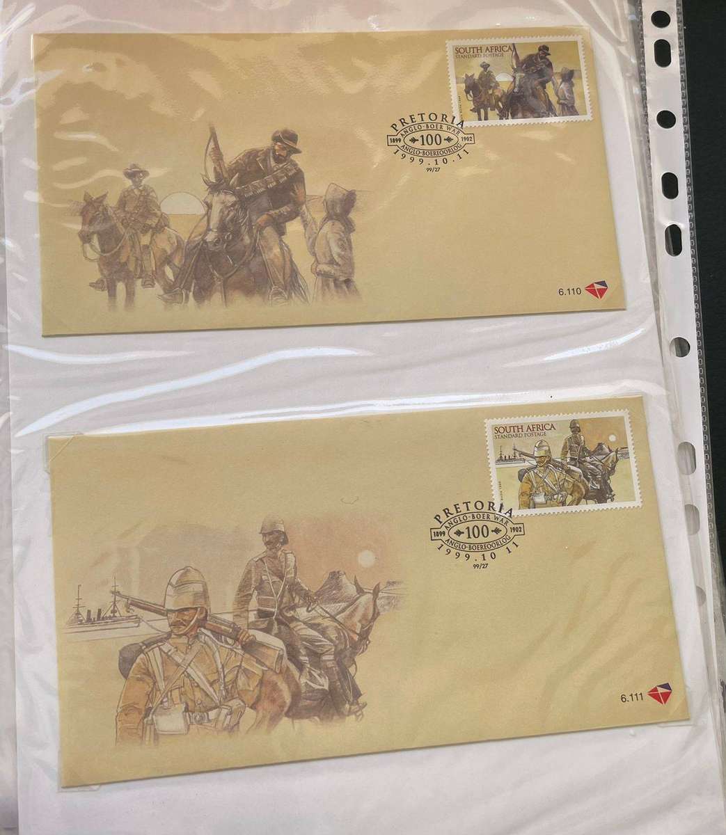 RSA 54 X FDC'S 1998-2001 - NO.S 6.11 TO 7.8 + 4TH & 5TH DEF. SERIES FDC'S